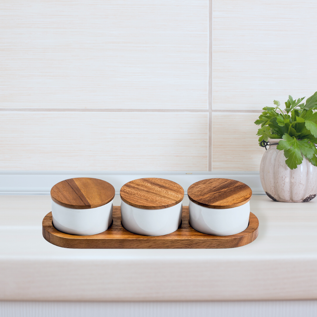 Marble and Acacia Charcuterie Board Gift Set with Knives and Serving Bowls