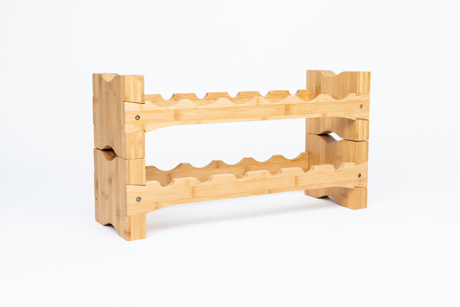 Stackable Wine Rack | Modern Countertop Wine Rack | Holds 12 Bottles | Exclusive Design - Vistal Supply