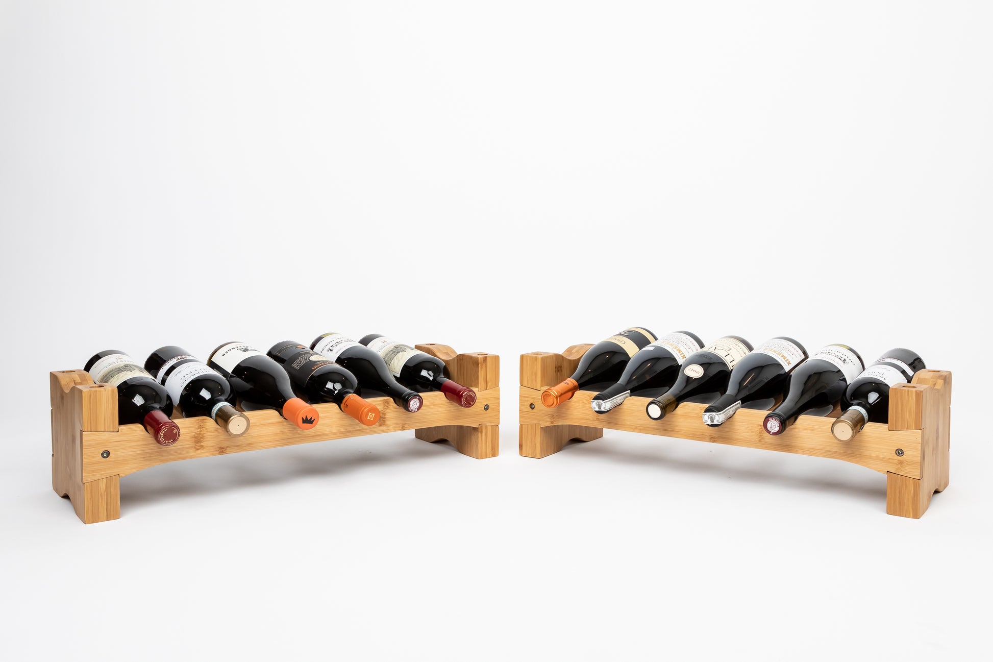 Stackable Wine Rack | Modern Countertop Wine Rack | Holds 12 Bottles | Exclusive Design - Vistal Supply