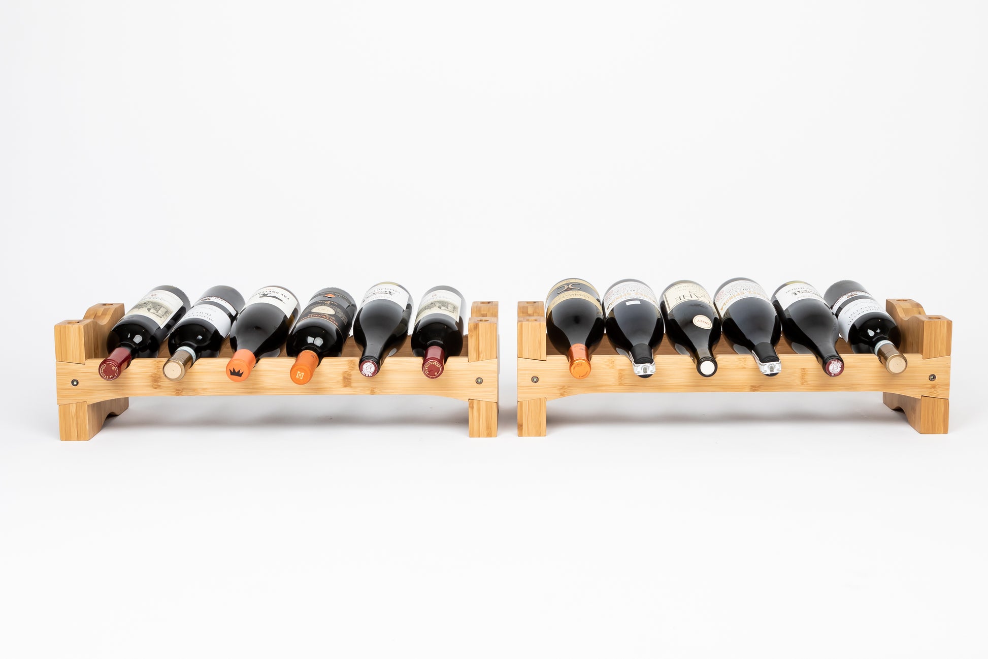 Stackable Wine Rack | Modern Countertop Wine Rack | Holds 12 Bottles | Exclusive Design - Vistal Supply
