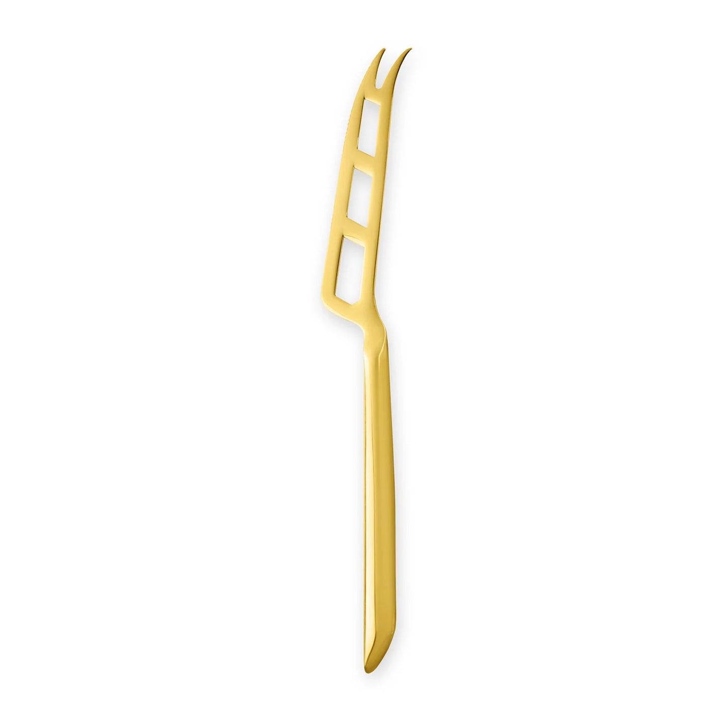 Stainless Steel Gold-Finish Cheese Knife Set of Three Serving Knives