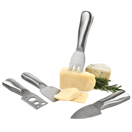 Stainless Steel Cheese Knives | Set of 4 Serving Tools