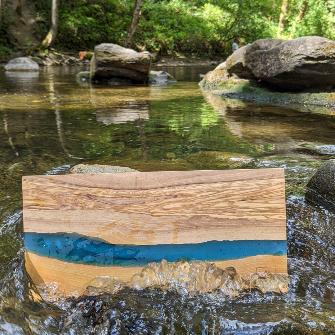 Large Resin Charcuterie Board With Olive Wood | Serves 4-6 People