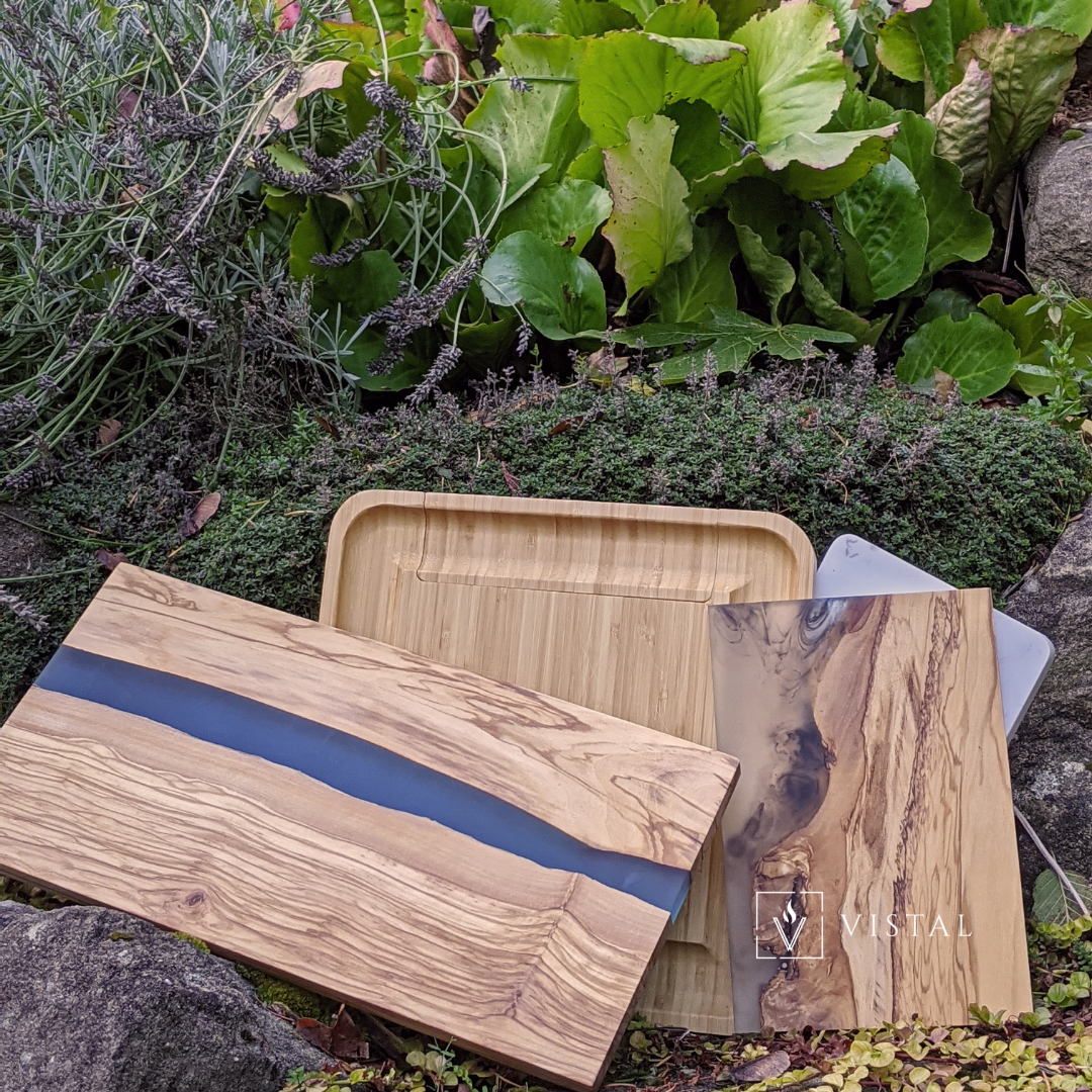 Large Resin Charcuterie Board With Olive Wood | Serves 4-6 People