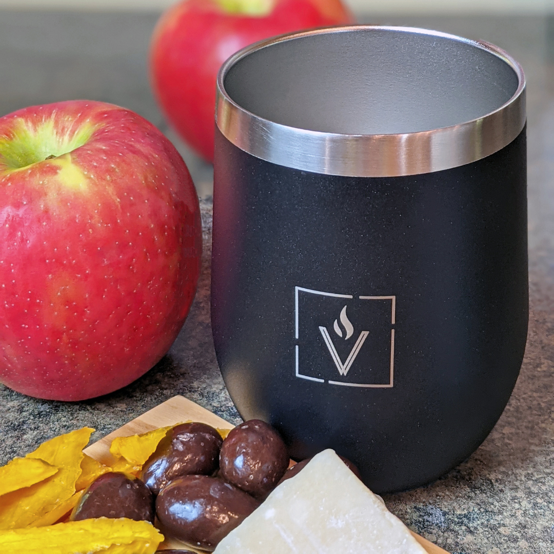 Vacuum Insulated Wine Tumbler | 12 Ounce Stainless Steel Drink Holder