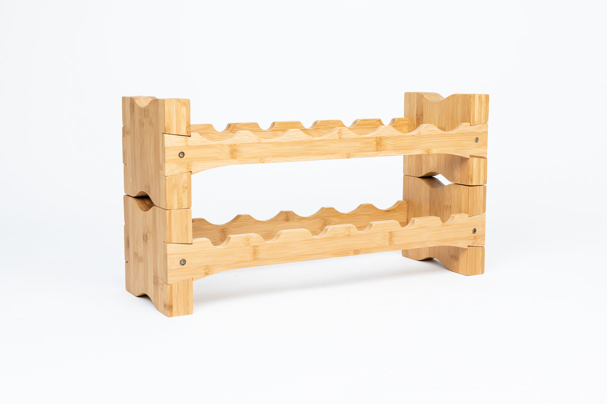 Stackable Wine Rack Modern Countertop Wine Rack Holds 12 Bottles