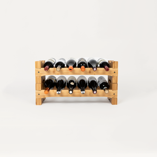 Stackable Wine Rack | Modern Countertop Wine Rack | Holds 12 Bottles | Exclusive Design