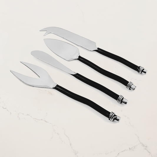 4-Piece Unique Cheese Knife Set | Stainless Steel Charcuterie Knives